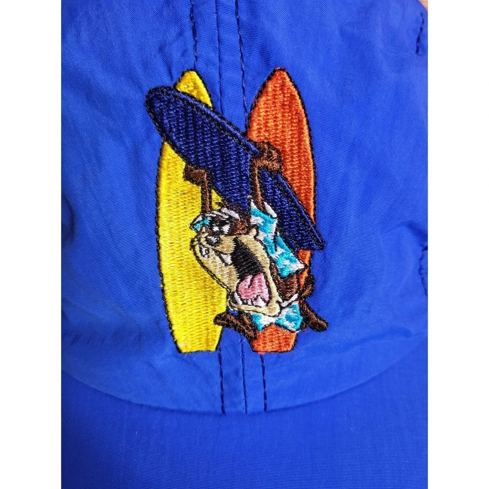Looney Tunes Taz Tasmanian‎ Devil with Surfboards Ball Cap Hat Royal Blue